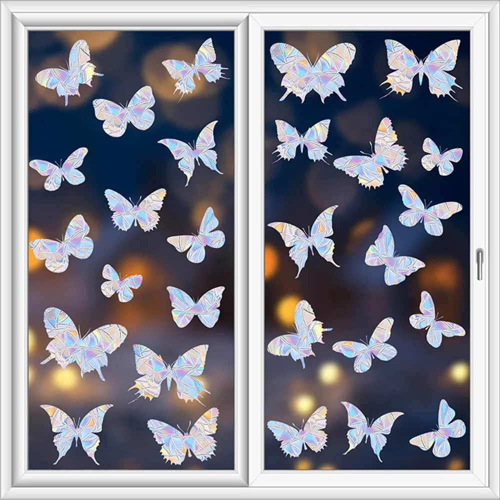 1/2 Sheets Butterfly Sunshine Catcher Window Sticker Wall Stickers Diy Wallpaper Wall Decals Festival Home Decor Crafts