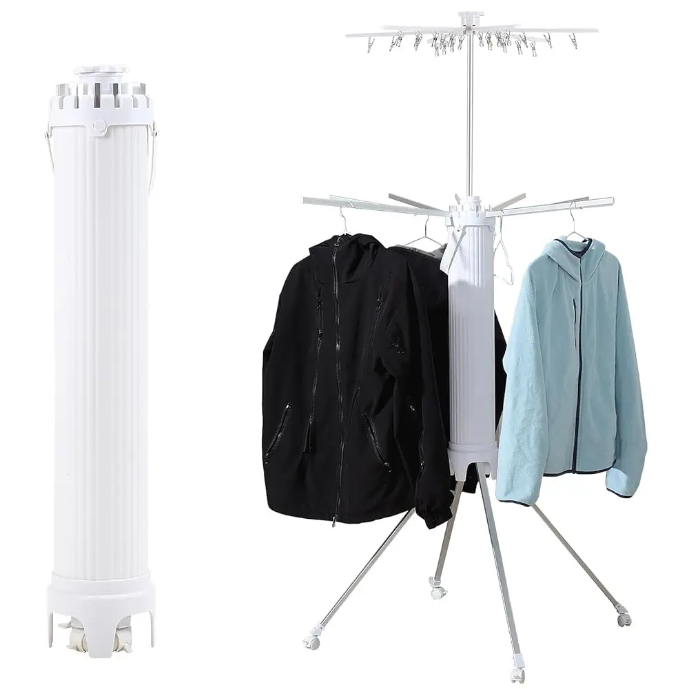 

Free ShippingFour-Legged Clothes Drying Rack,Foldable Portable Laundry Drying Rack with Shoe Rack,Collapsible Space Saving House