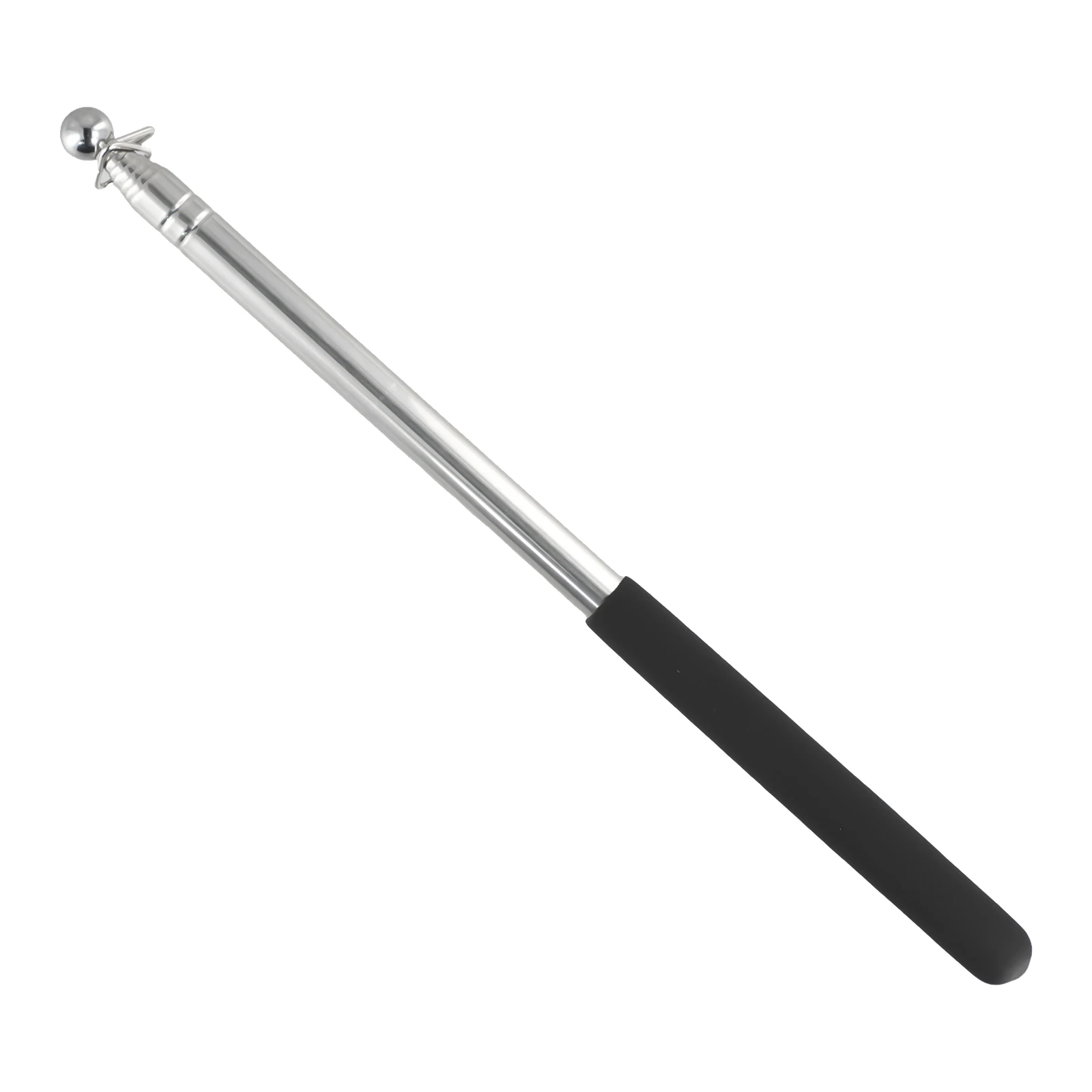 Teaching Tool Flag Pole Flag Pole Telescopic Black Easy To-Carry Retractable Stainless Steel Retractable Function