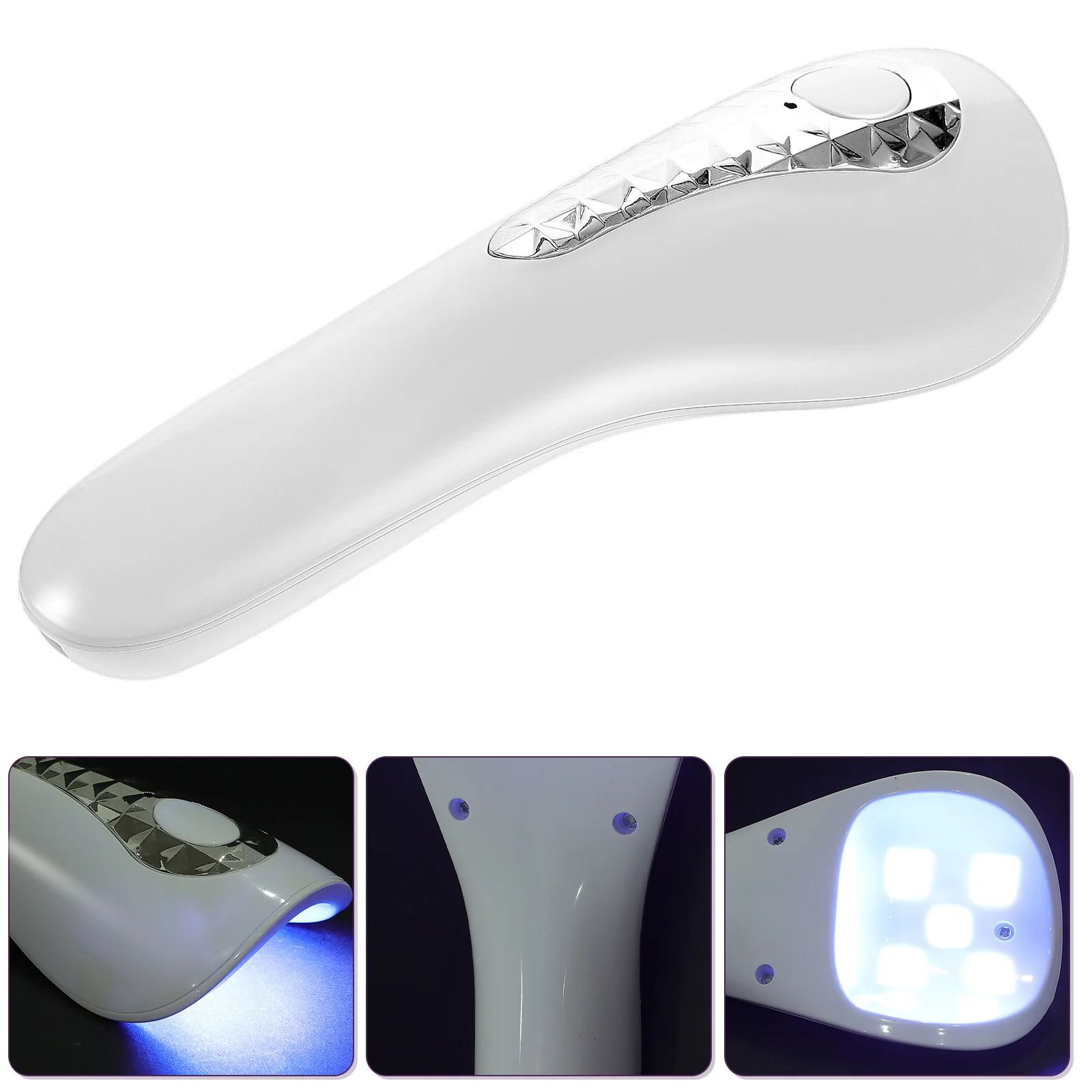 1 stks handheld nageldroger eenvoudige led-lamp gel timer nail art tool gouden wit sneldrogende manicure lamp salon thuis reizen gebruik