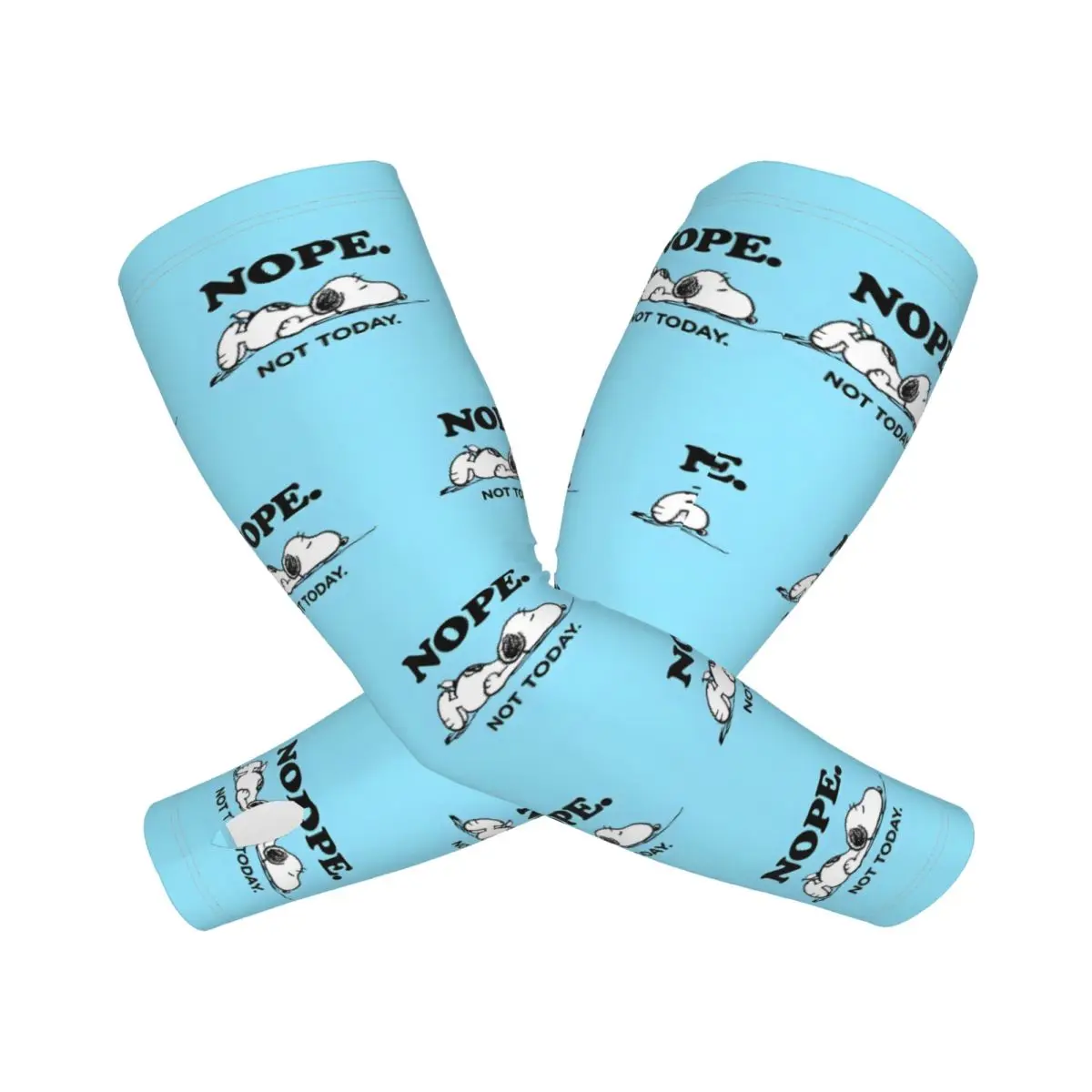 Custom S-Snoopys Sun UV Protection Cooling Arm Sleeves Men Women Cute Cartoon Sports Cycling Tattoo Cover Up