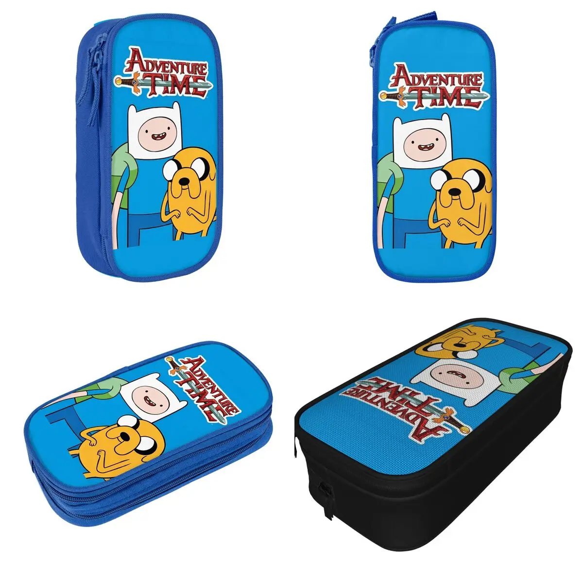 Adventures Times Pencil Cases New Finn & Jake Pen Bag for Student Big Capacity Students School Zipper Pencilcases