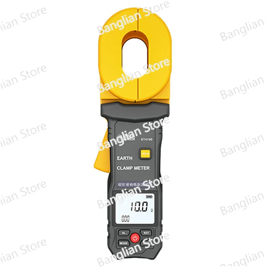 Digital LCD Clamp Ground Resistance Meter Ground Earth Resistance Meter Tester Resistance range 0.010~500Ω Data Storage