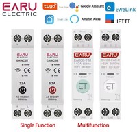 Tuya eWeLink WiFi Smart Circuit Breaker MCB 1P 63A Power Energy kWh Voltage Current Meter Protector Voice Remote Control Switch