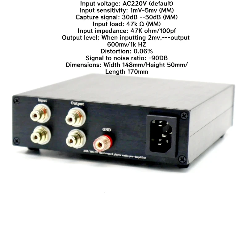 TIANCOOLKEI -T01 CD Vinyl turntable /phono player pre-amplifier MM Phonograph audio preamplifier