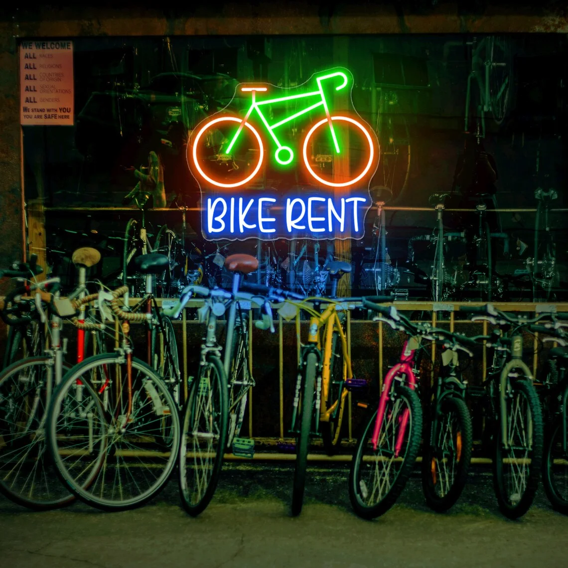 Custom Bike Sign Bicycle LED Neon Sign Bicycle Wall Decor Cyclist Led Neon Sign Bicycle Lover Gift