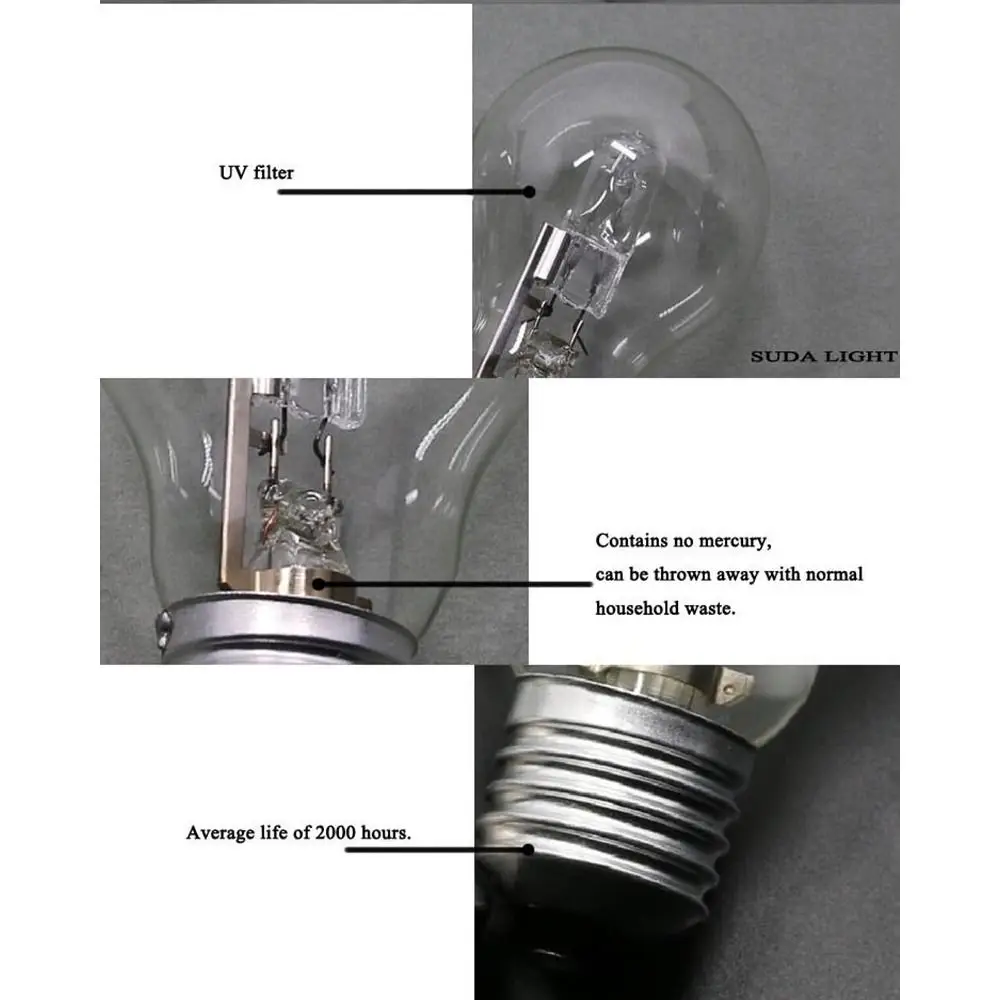 Bombillas halógenas de repuesto para interior y exterior, Reflector E14, E27, C35, 28W/42W