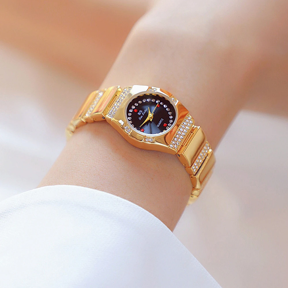 Luxury Watch 2024 Woman High-end Vintage Golden Bracelet Quartz Wrist Watches Women BS Brand Original