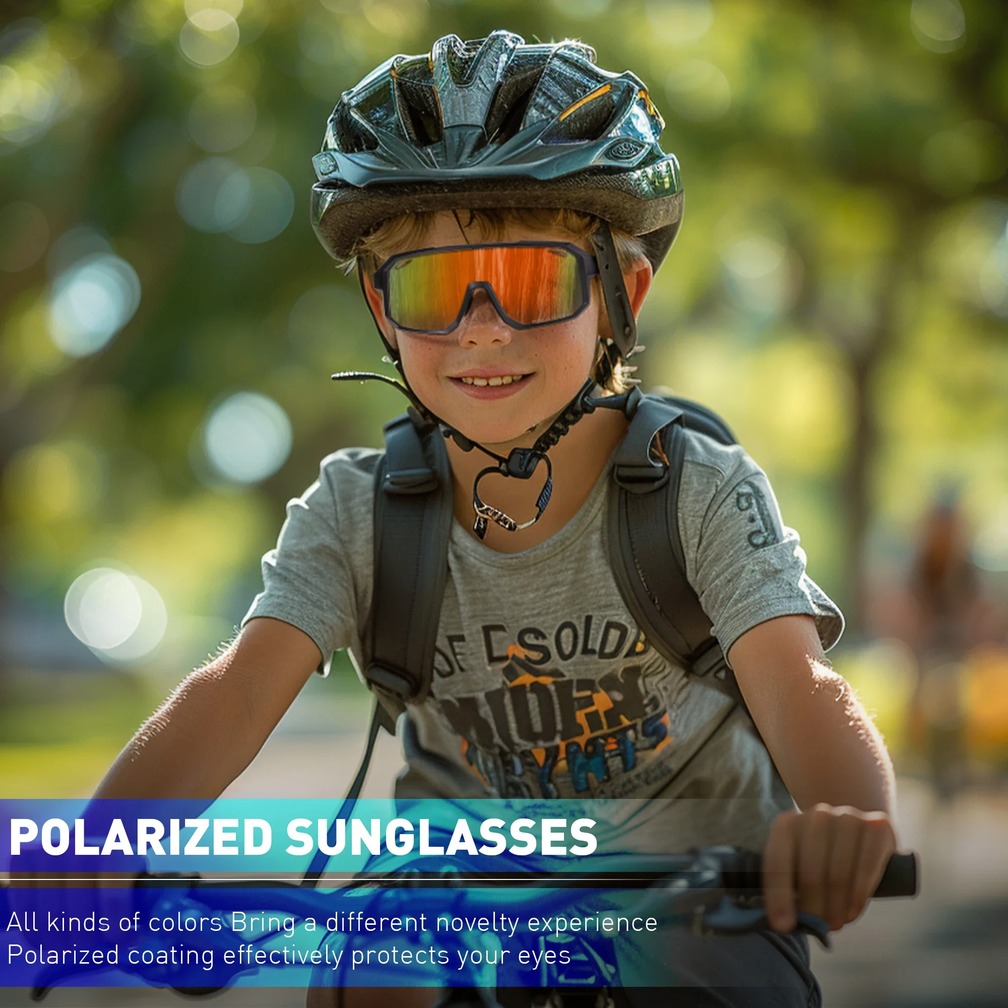 Kapvoe Polarized Outdoor Bike Cycling Child Sunglasses Teenagers Bicycle Cycling Glasses Sports UV400 Boys Girls Goggles Sale