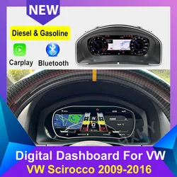 Latest Car LCD Digital Dashboard Panel For Volkswagen VW Scirocco 2010-2016 Instrument Cluster Speedometer Cockpit