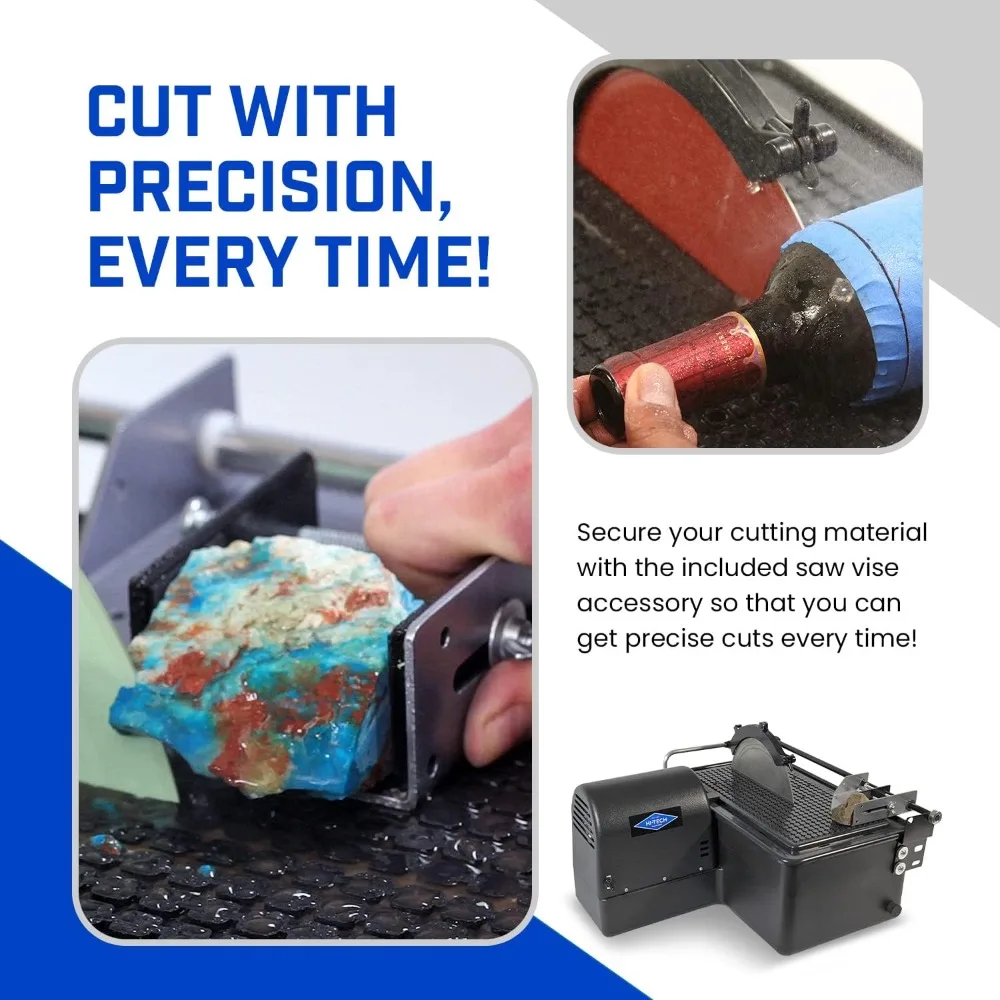 منشار بلاطة معدات جواهري مقاس 10 بوصات لقطع الحجر والصخور والزجاج وآلة قطع الصخور #6