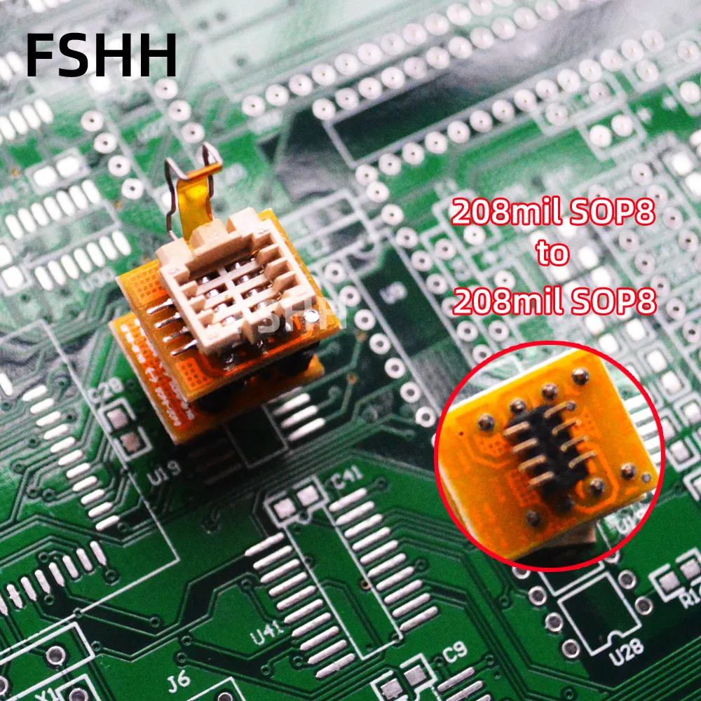 

Wide body 208mil Sop8 to SOP8 SOCKET SPI Flash Solderless Inspection Test Socket