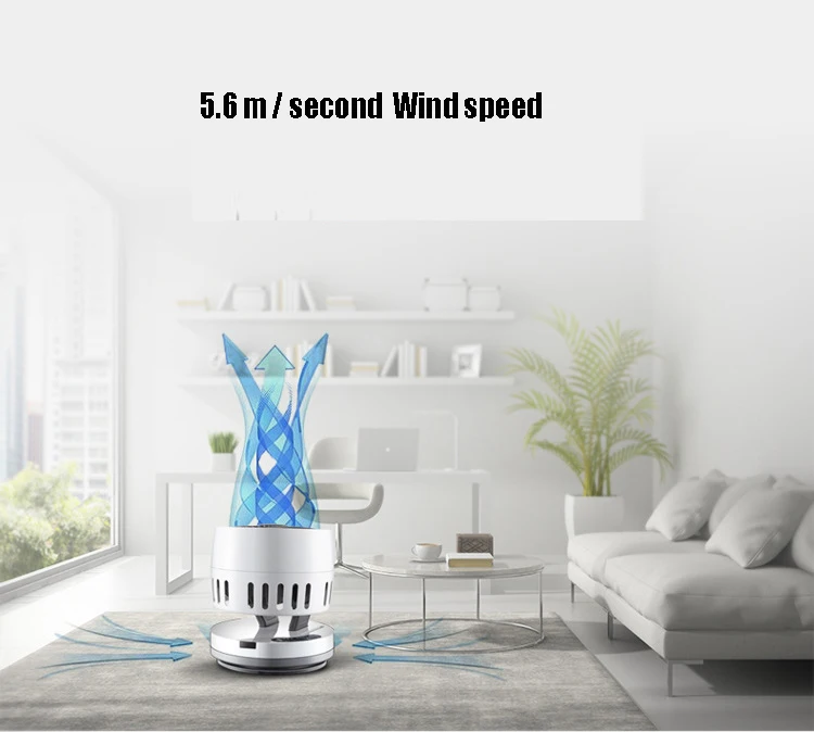 مروحة كهربائية صامتة لسطح المكتب، مروحة ذكية لتدوير الهواء، جهاز تهوية منزلي صغير للتحكم عن بعد