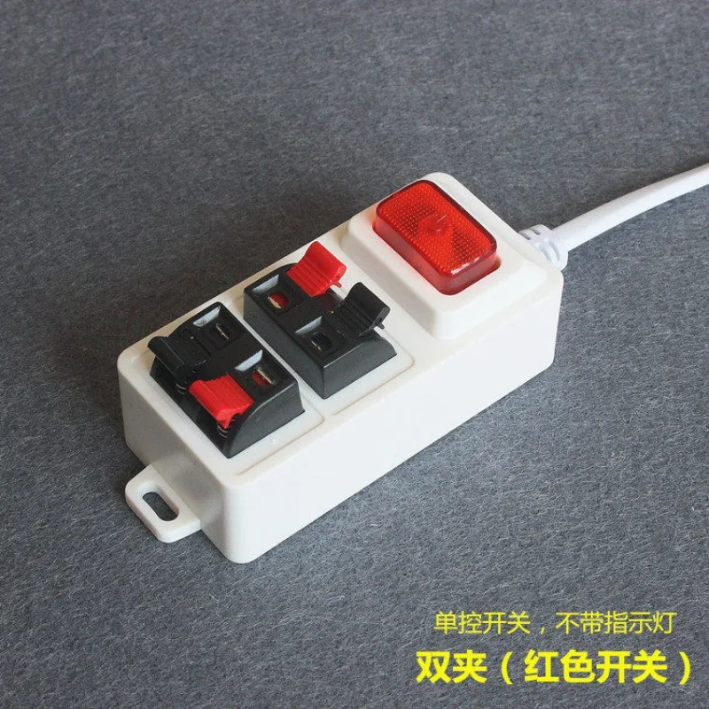 LED lamp tester with switch, aging wiring clip, lamp testing clamp, four position test clamp