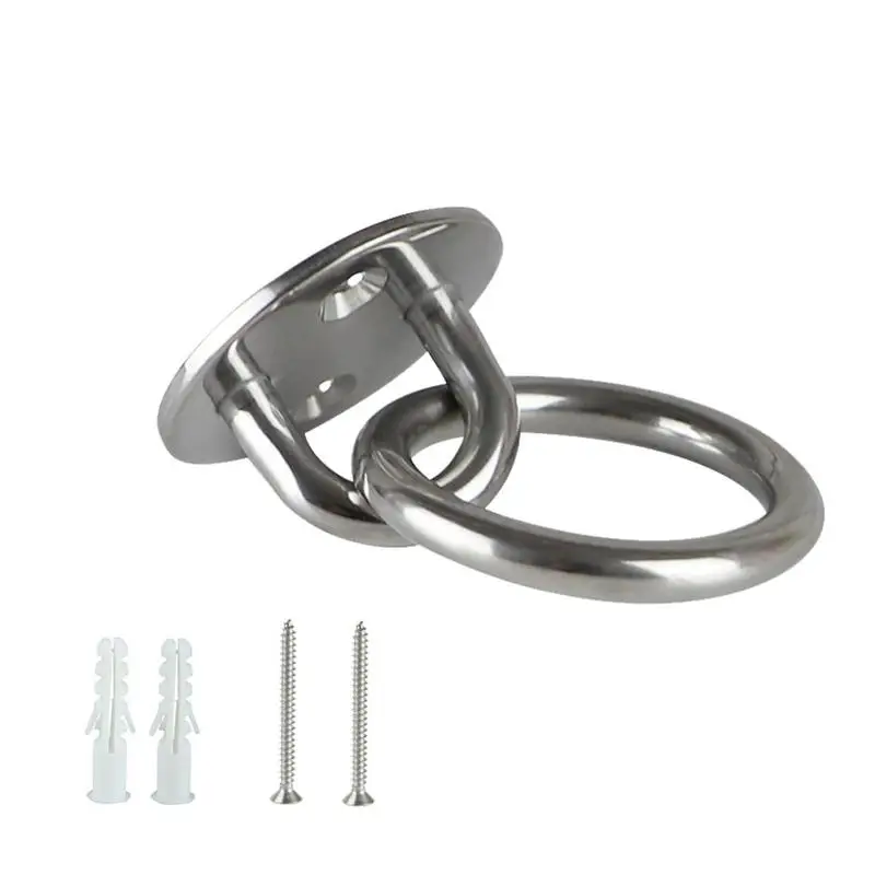 Heavy Duty aço olho placa gancho, navio porta fivela, aço inoxidável Pad Mount Metal Staple Ring, D Forma Design, 5mm 7mm