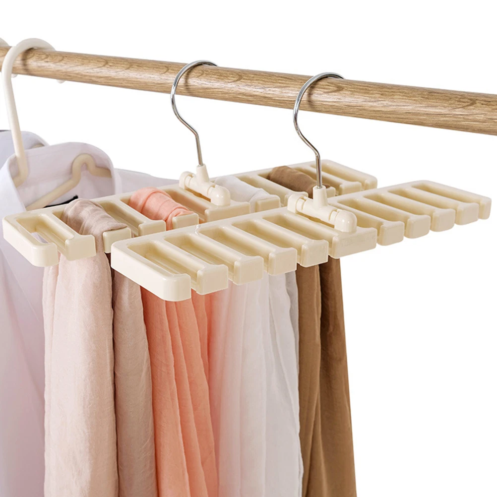 

Multi Functional Clothes Hanger Rack Organizer Belt Scarves Tie Storage Abs Iron Space Saving Closet Hanging Rack Black