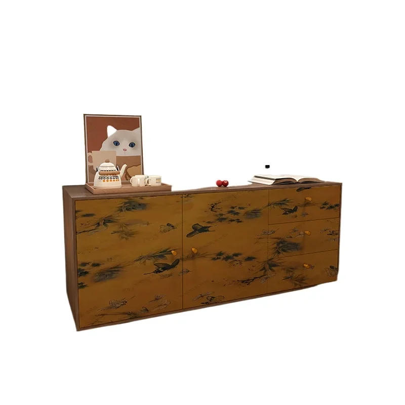 

French antique chest, living room, bedroom, storage, solid wood foyer, entrance, hotel decorative sofa side cabinet