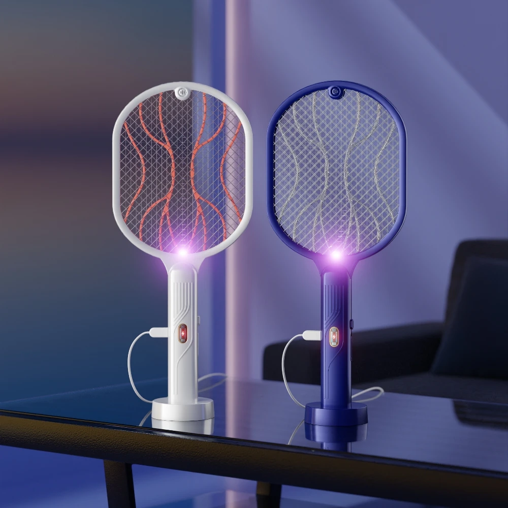 2-in-1 Electric Mosquito Swatter (Mosquito Swatter Function & Mosquito Light Function), Mosquito Killing Lamp, Electric Fly Swat