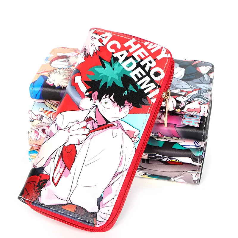 

Anime Peripheral My Hero Academia Midoriya Izuku Todoroki Shoto Long Wallets Purse Card Holders Money Bag