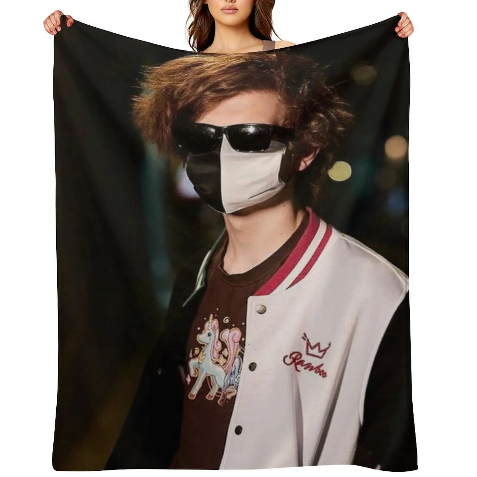 

Ranboo my beloved Throw Blanket Warm Plaid on the sofa Custom Sofa Quilt Blankets