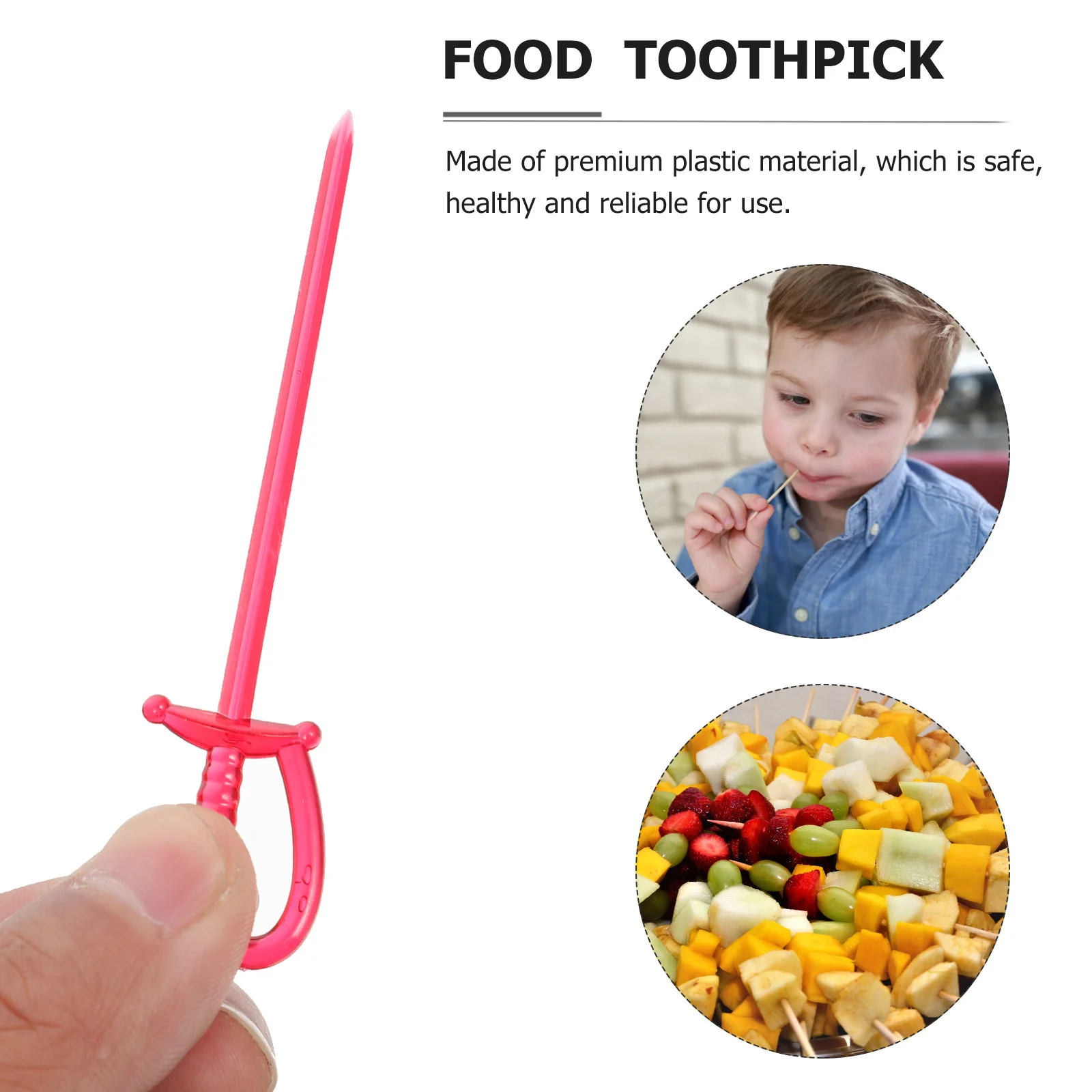 

600Pcs Food Plastic Toothpicks Cocktail Party Picks Reusable Appetizers Teeth Cleaning Tools Food Toothpicks Cocktail Picks