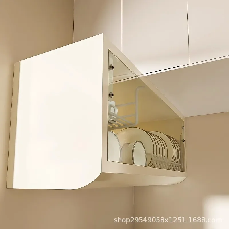 Wall Mounted Kitchen Dish Rack No Drilling Storage Shelf Under Cabinet Hanging Bowl Drain Organizer Space Saving Home Utility