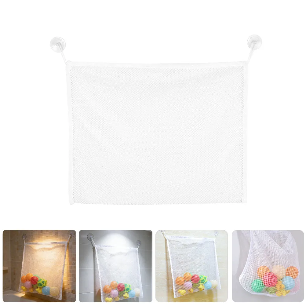 

Wall Hanging Bath Organizer Mesh Bag Breathable Storage Pouch Bathroom Essentials Tidy Clean Kids Bath Time Relaxing