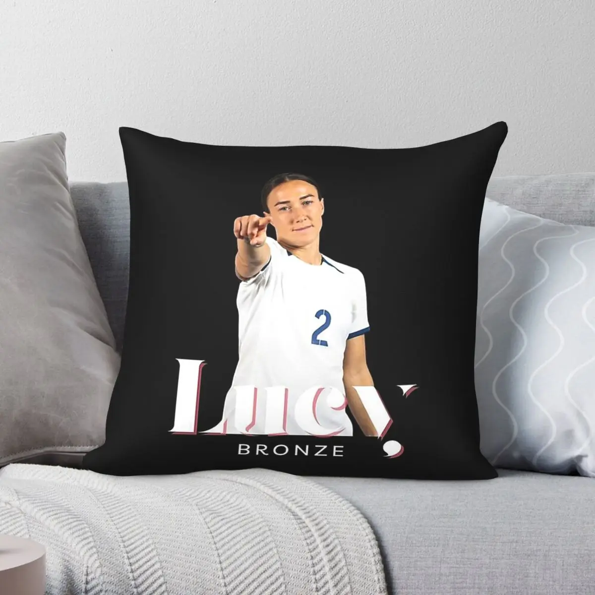 Lucy Bronze Square Pillowcase Polyester Linen Velvet Printed Zip Decor Pillow Case Room Cushion Cover 18