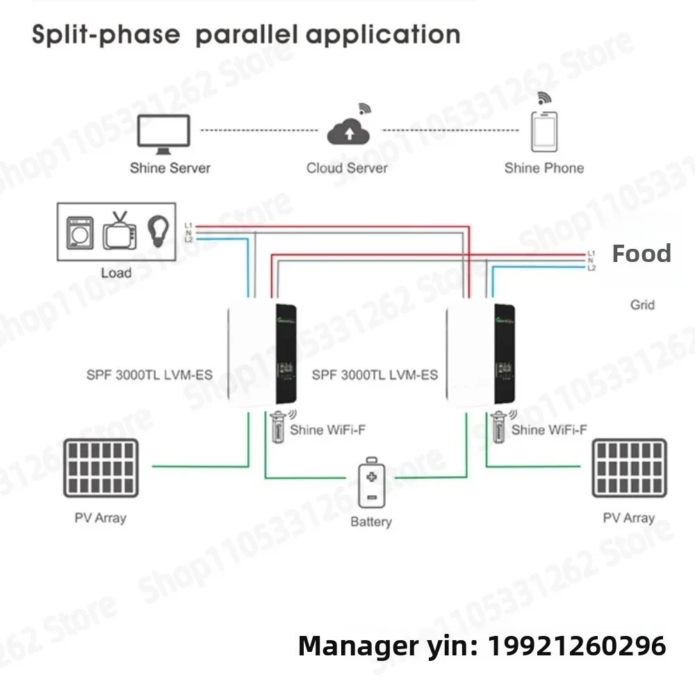 Solar Inverter Pure Sine Wave Off Grid Energy Storage SPF5000ES EU Version 5kW