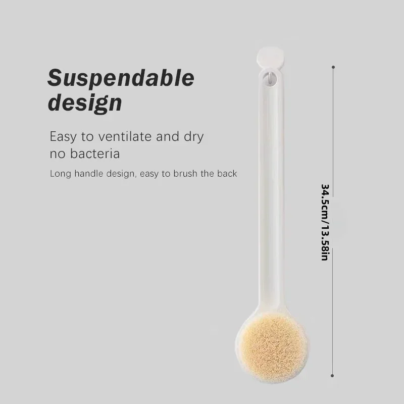 1pcBath and bath brush, long handle, soft-bristled nylon bath brush, no need to ask for help, back rub, mud and stain brush