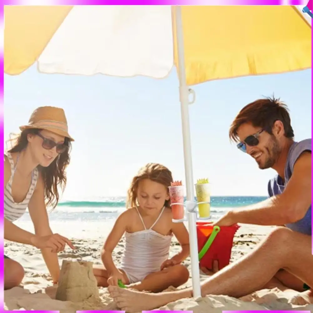 N96R Beach Umbrella Cup Holder Parasol Tray Cup Multi-Functional Sunshade Umbrella Tube Leak-Proof Water Tray Drinks Holder