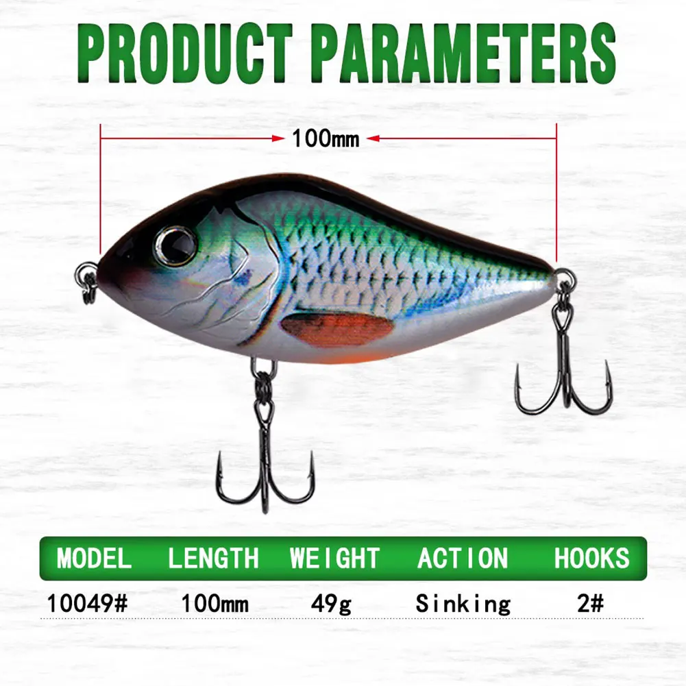 FREE FISHER Jerkbait slider de hundimiento lento para lucio - imagen 5