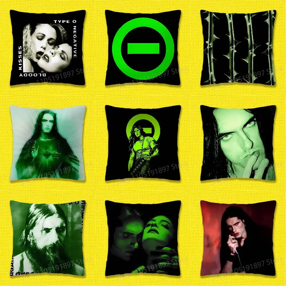 

P-Peter Steele T-Type O Negative Bloody Kisses Throw Pillow Case For 45*45cm 40cm 55cm 50cm 30cm Square Car Pillowcase Shell