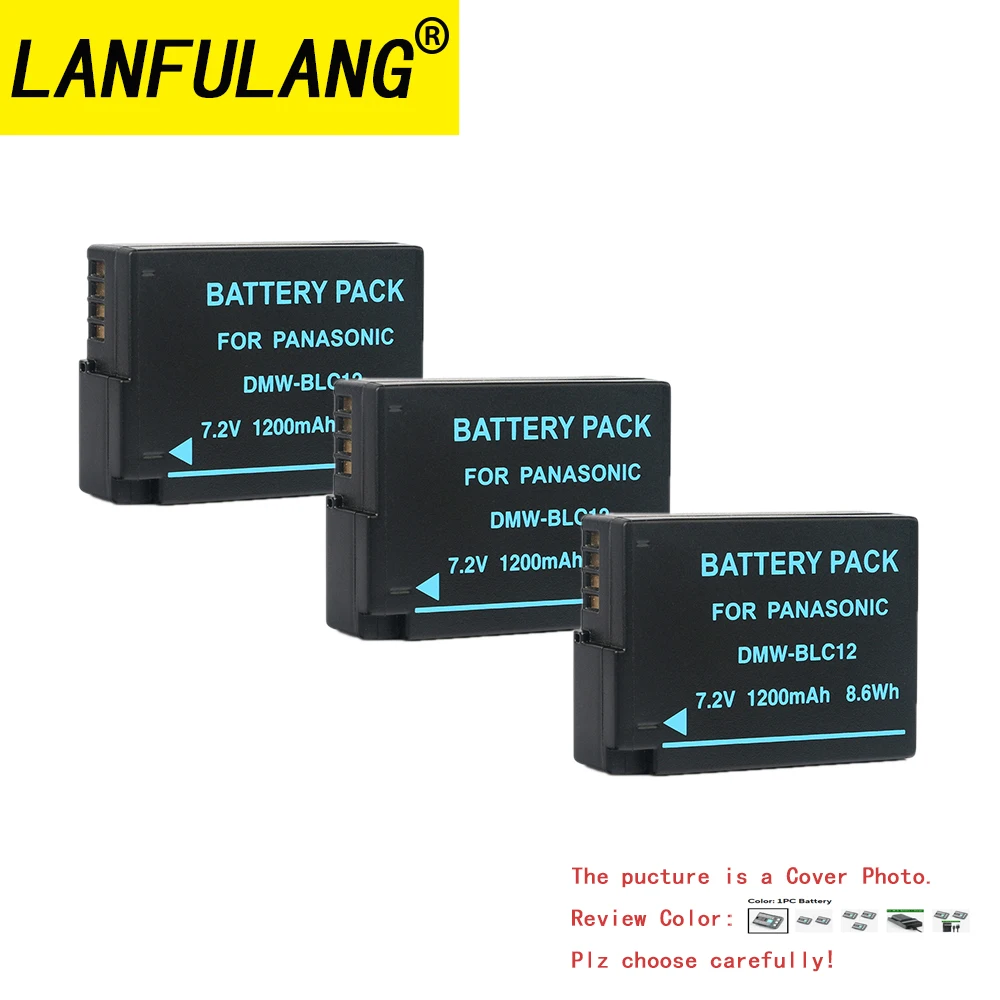 For Panasonic DMW-BLC12 Battery Compatible with DMW-BLC12E DMW-BLC12PP DMW-BLC12GK Rechargeable Digital Camera Battery