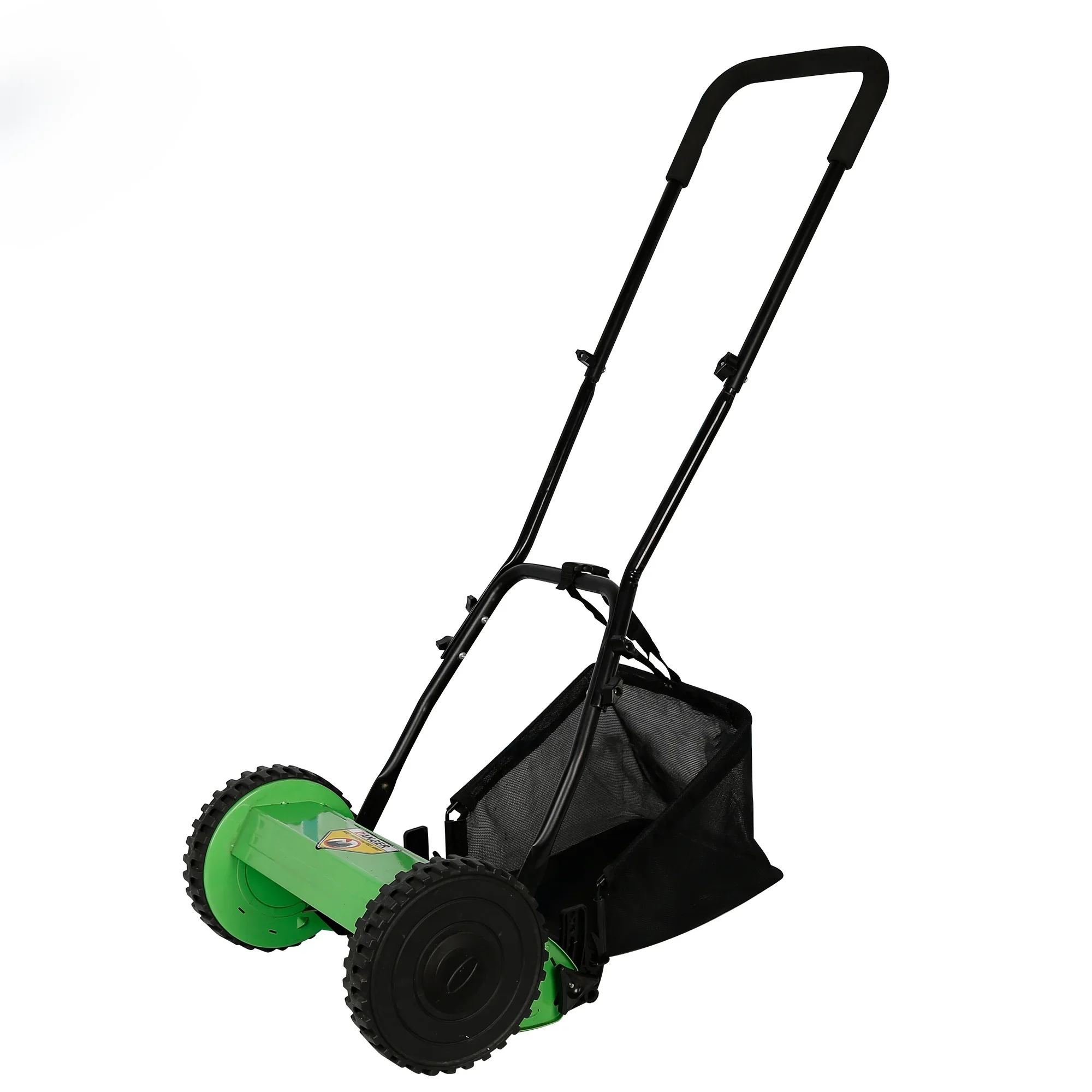 zz Cortador de grama manual econômico de duas rodas de 12 polegadas, cortador de grama empurrado à mão