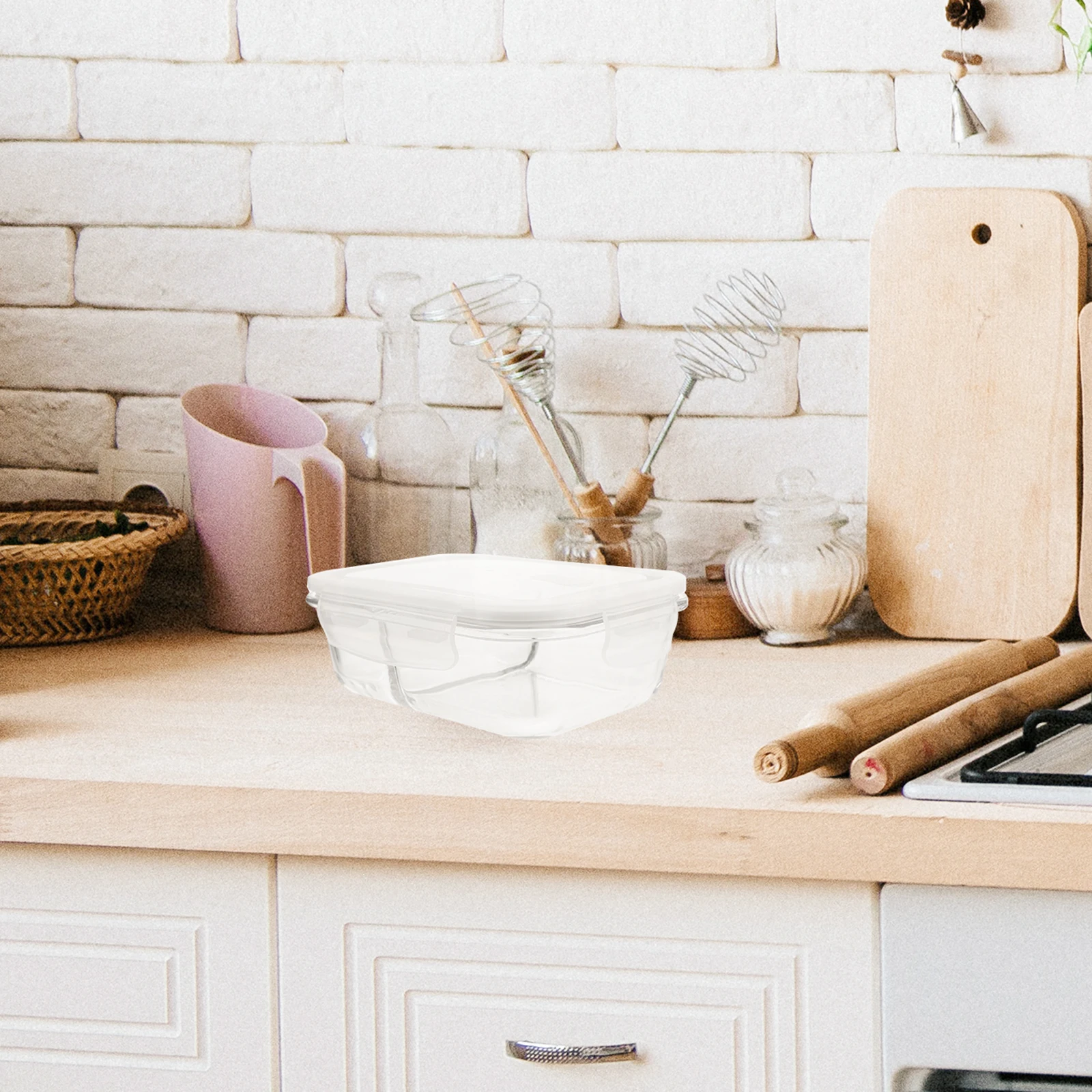 

Glass Food Storage Container Sealed Design Multi-Function Meal Box Wear-Resistant Fresh Keeping Boxes for Travel Work