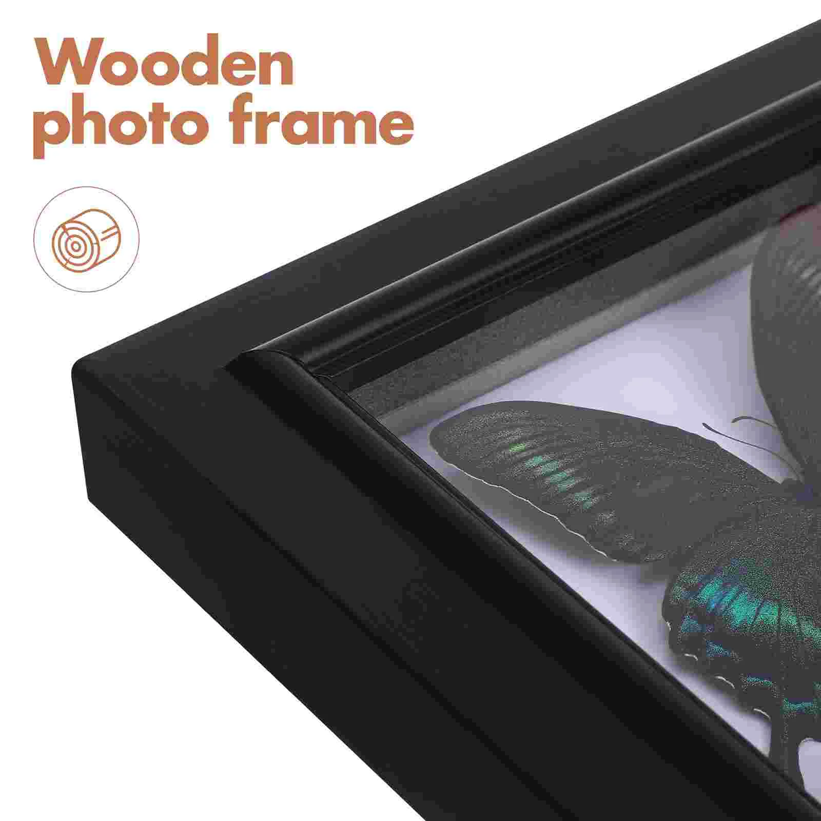 Photo Frames DIY Display Artwork Decor Insect Case Handmade Specimen Wall Hanging Picture Wooden
