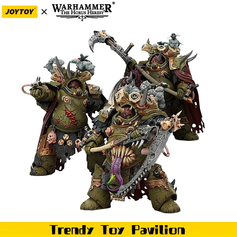 

【Pre-sale】JOYTOY Warhammer 40K Death Guard Deathshroud Terminator Champion 3PCS 1/18 Action Figure Toy