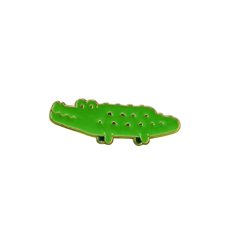 Cute Animal Enamel Pins Frog Chameleon Crocodile Hummingbird Lapel Badges Cartoon Bird Brooches Backpack Jewelry Gift