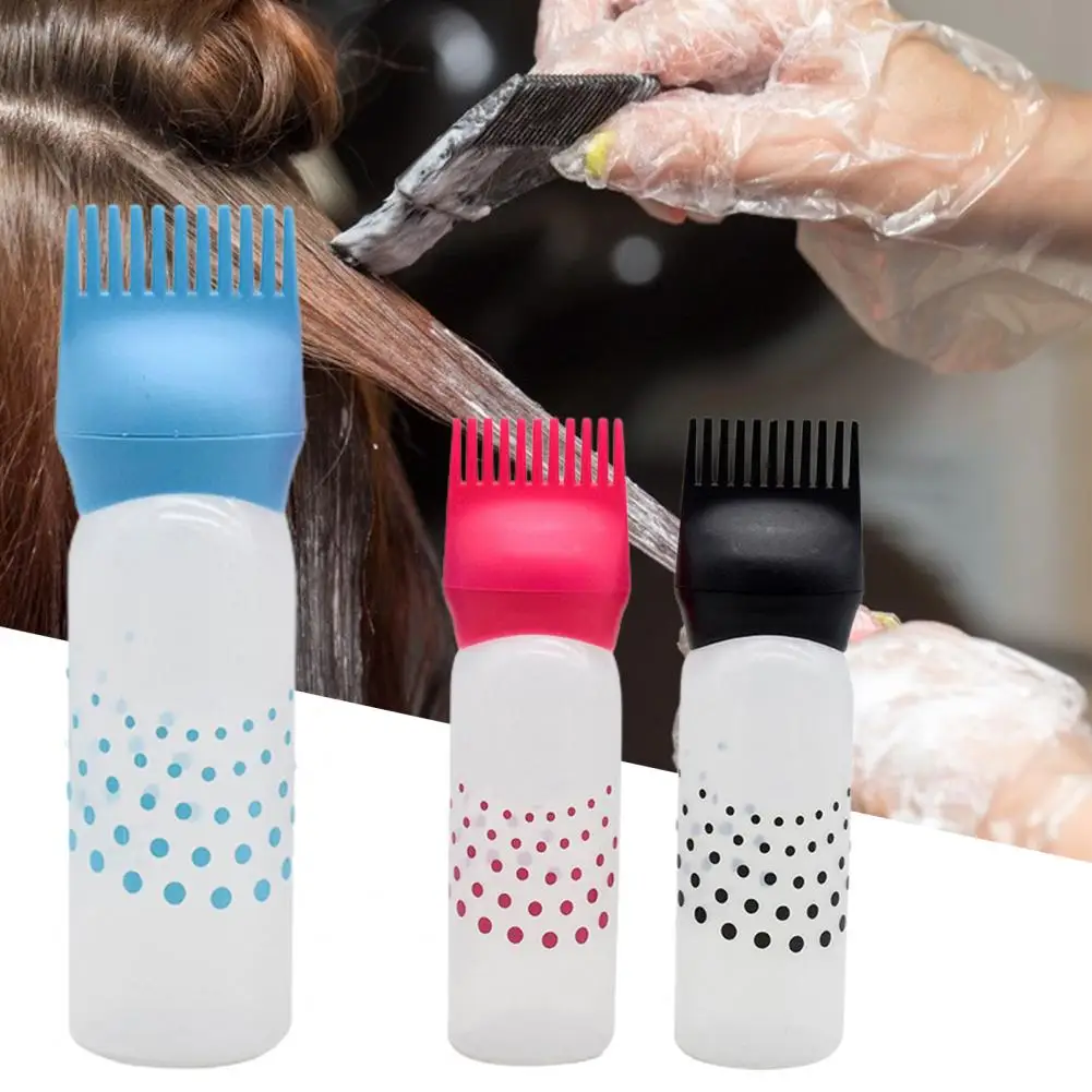 120ml Toothed Shampoo Bottle Dust-proof Leak-proof Lid Design Empty Bottle Dyeing Bottle Refillable Cosmetic Hair Care Accessory