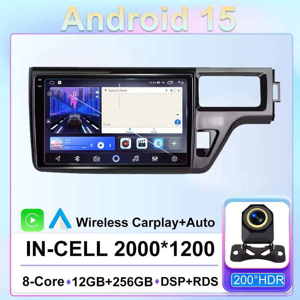 Android 15 For Honda Stepwgn 5 2015 -2021 Multimedia Video Player Navigation GPS Car Radio 4G Carplay Auto Stereo Head Unit 2din