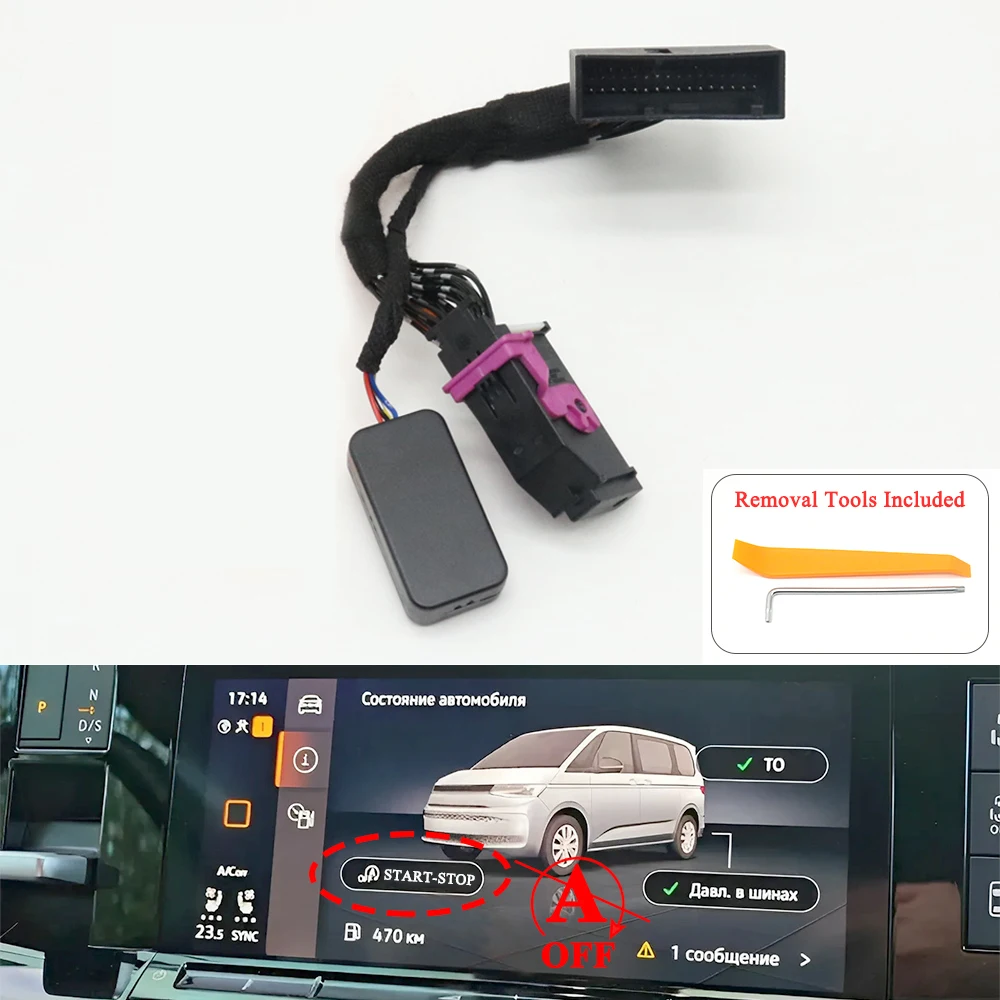 

For VW Volkswagen Transporter Multivan T7 21-24 Automatic Start Stop Disable Eliminator Engine Off Closer Canceller Delete Cable