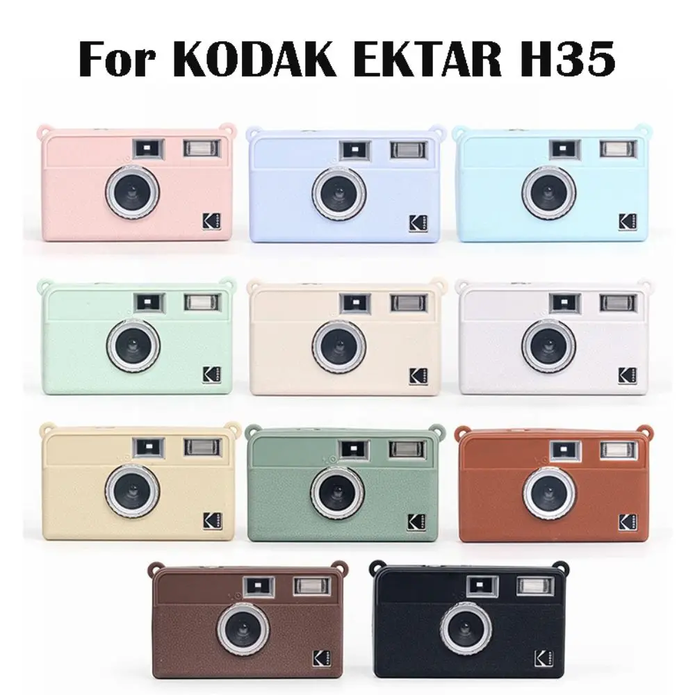 Silicone Camera Case Solid Color Wear Resistant Camera Accessories Soft Shockproof Protective Shell for KODAK EKTAR H35
