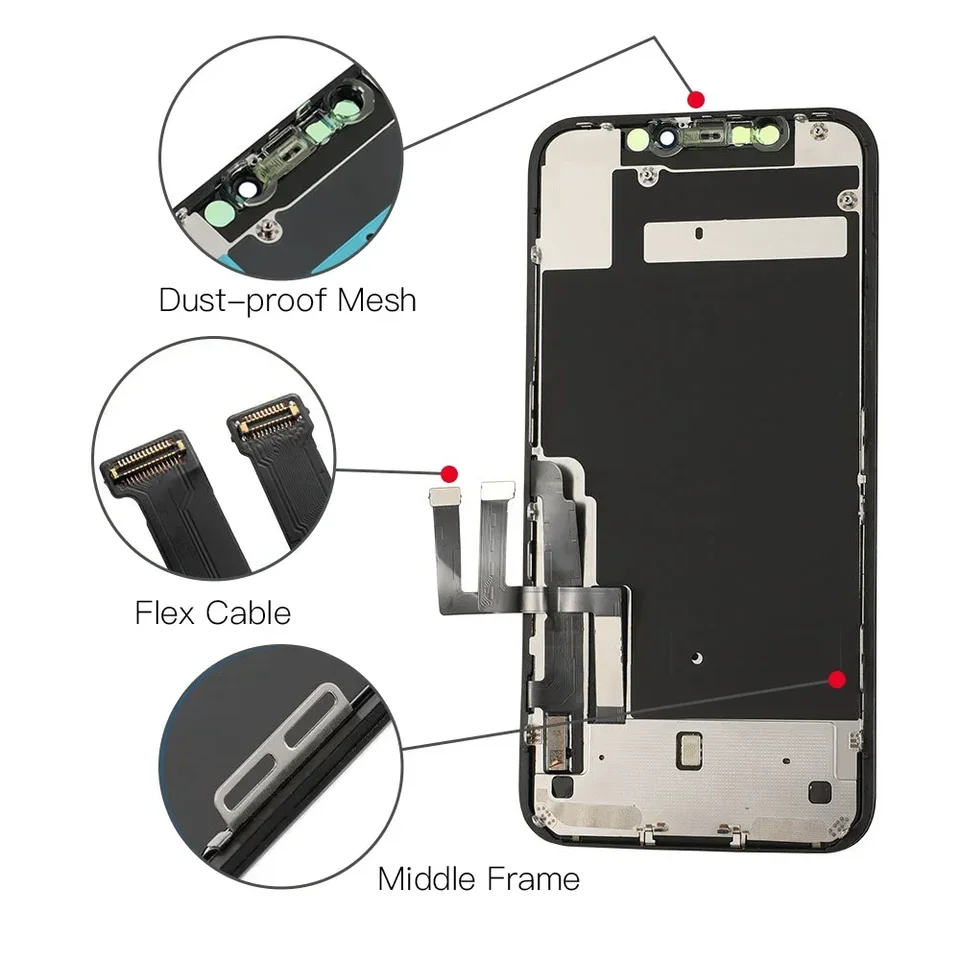 PINZHENG Pantalla INCELL OLED OEM AMOLED de alta calidad para iPhone XS Max, X, XR, 11, 12, 13, Mini, Pro, Pro Max, reemplazo LCD 3