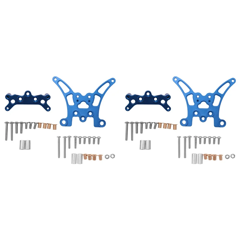 

AS96-4Pcs Metal Front And Rear Shock Tower For Tamiya TT-02B TT02B 1/10 RC Car Upgrade Parts Accessories