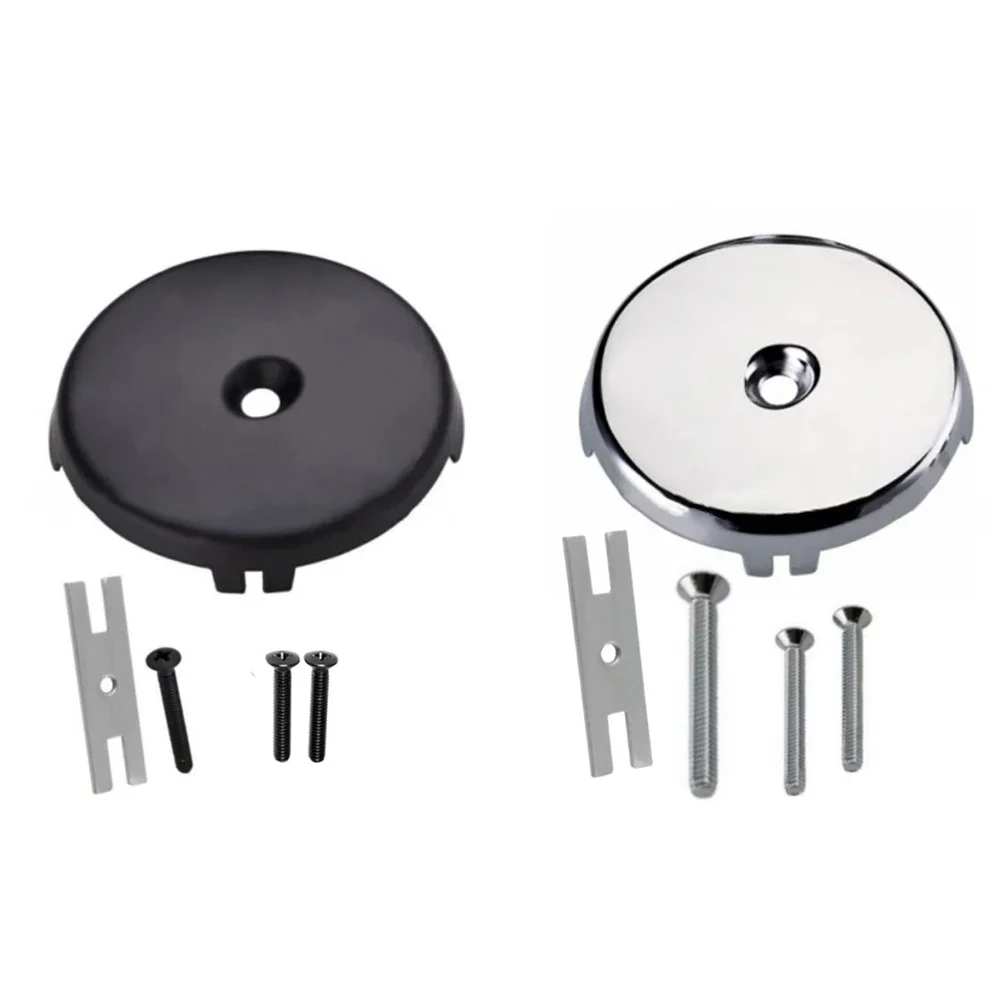 

1 Set Single Hole Bathtub Drain Overflow Panel With 3 Screws Drain Overflow Panel Bathtub Accessories