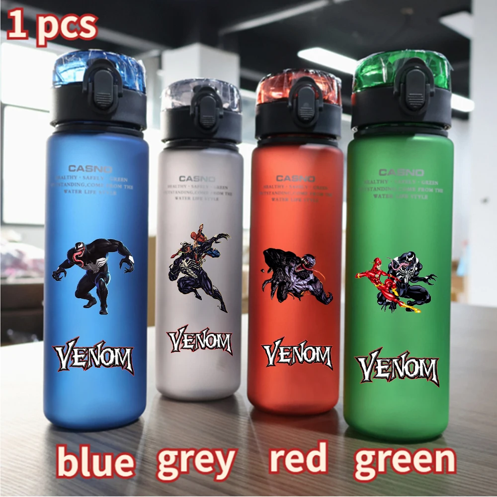 560ML Venom: The Last Dance Water Cup Spider-Man Large Capacity Portable Plastic Cartoon Adult Outdoor Sport Drinking Bottle