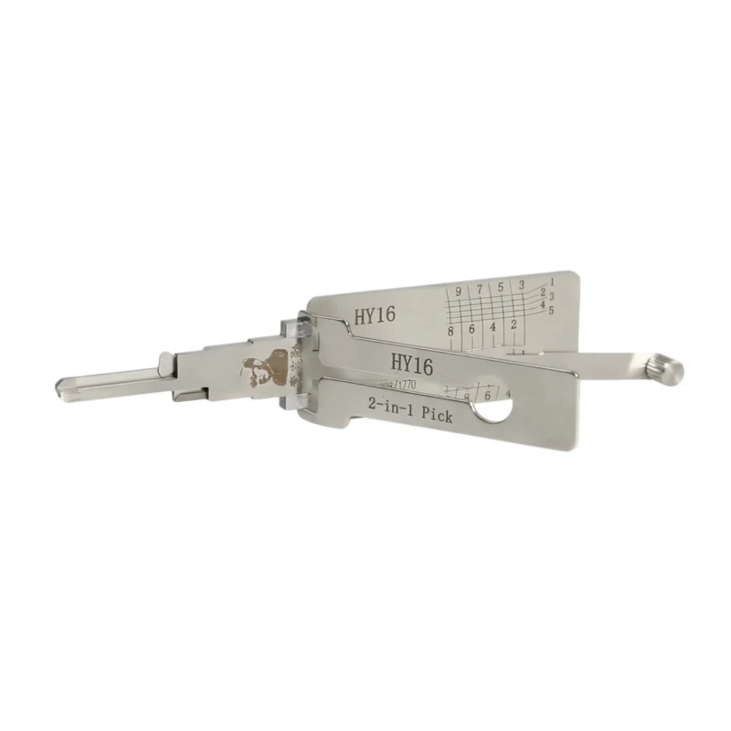 Original Lishi HY16 2 in 1 Locksmith Tool Lock Pick & Decoder Flat Milling for Kia/Hyundai/Elantra/Forte Models