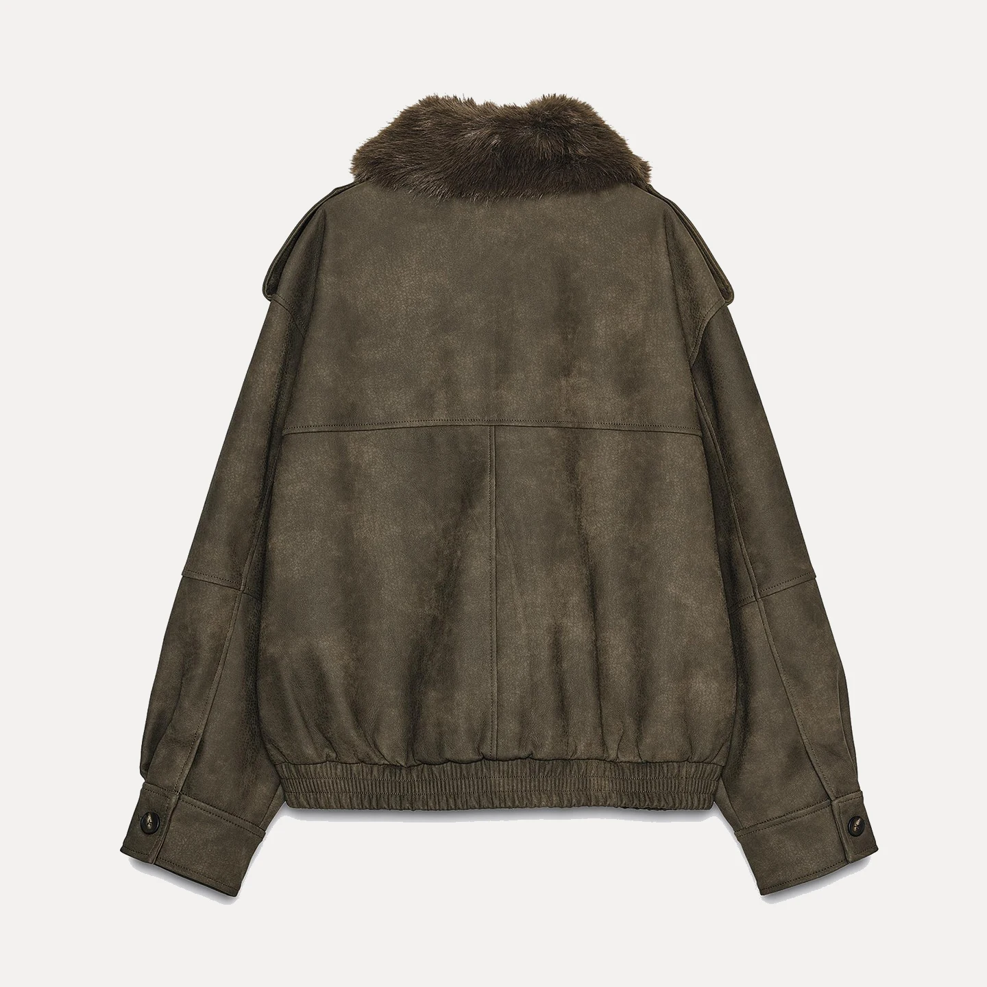 Jaqueta Fena Z 2025 Novo Estilo com Gola Destacável Efeito Antipele Curta para Outono