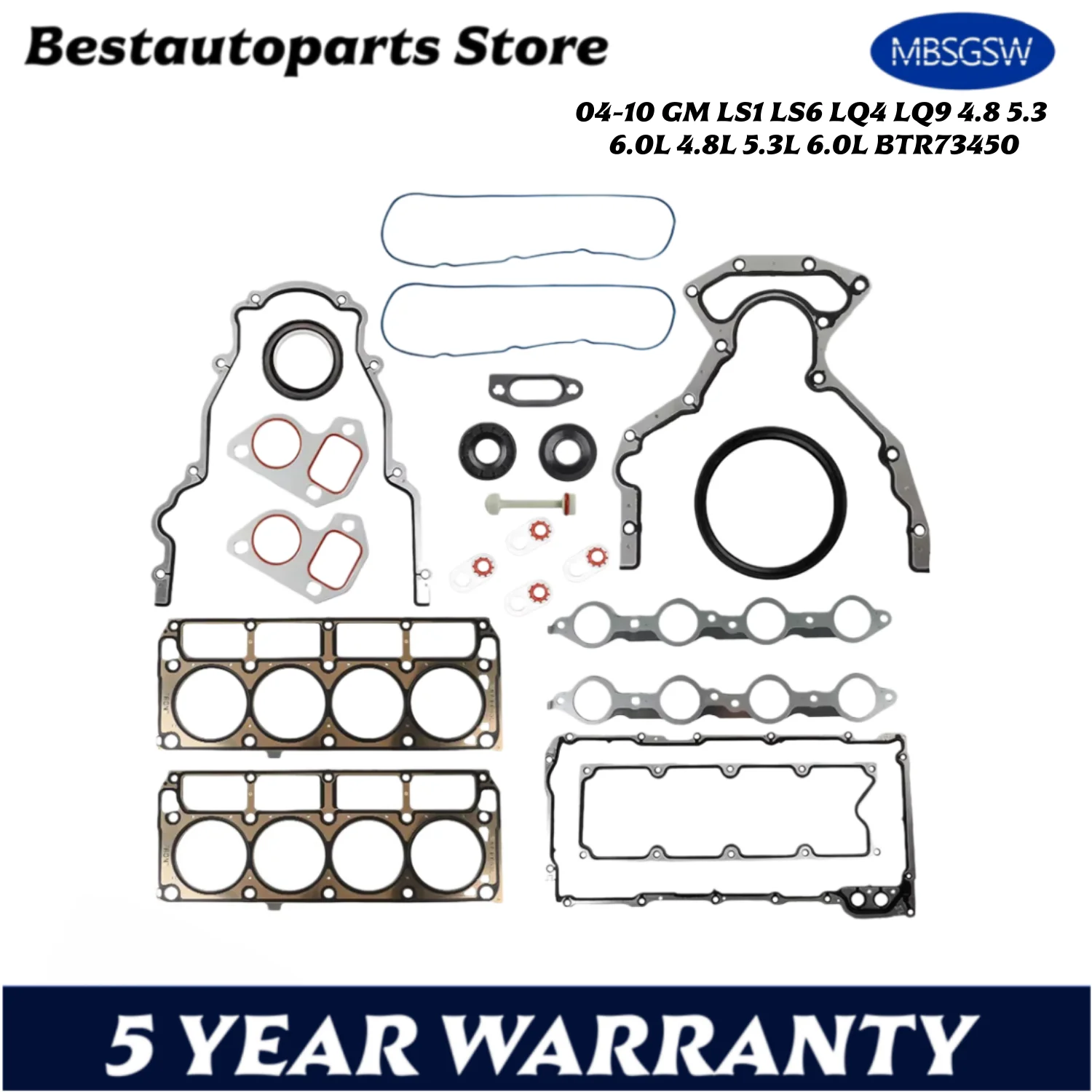 

Комплекты для восстановления головки блока цилиндров двигателя, новый полный комплект прокладок для 04-10 GM LS1 LS6 LQ4 LQ9 4,8 5,3 6,0 л 4,8 л 5,3 л 6,0 л BTR73450